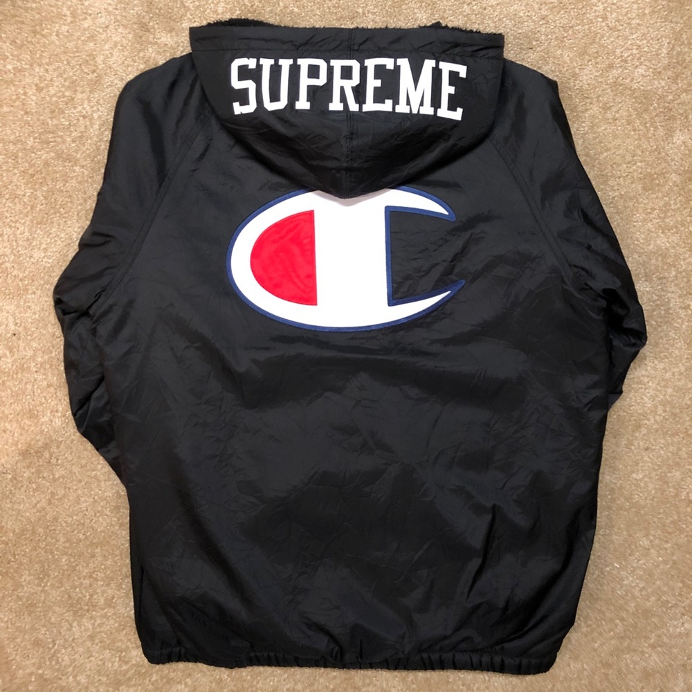 SOLD Supreme x Champion Sherpa Lined Hooded Jacket